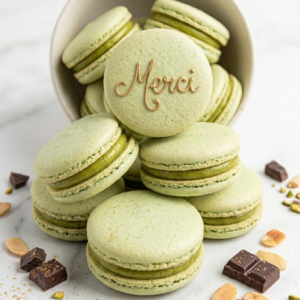 Macarons pistache 5 pièces